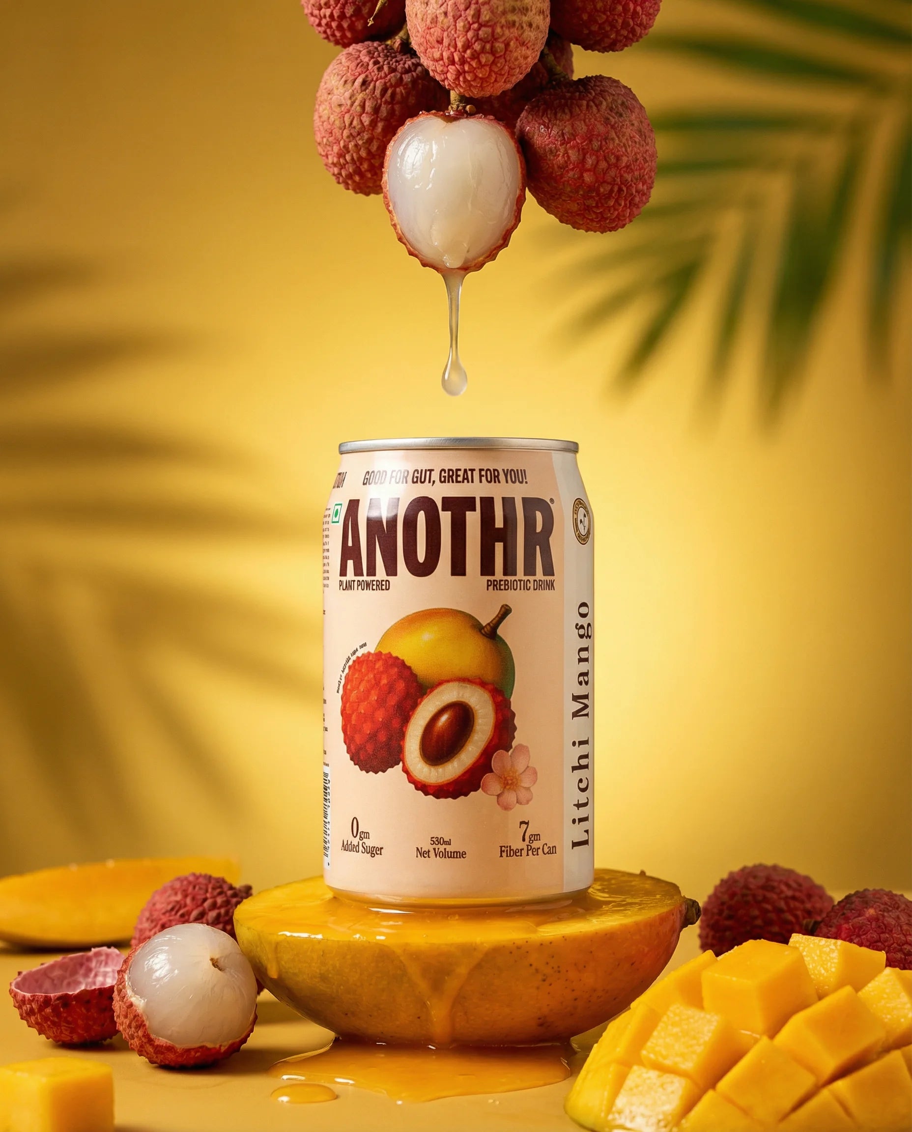 ANOTHR Litchi Mango prebiotic soda