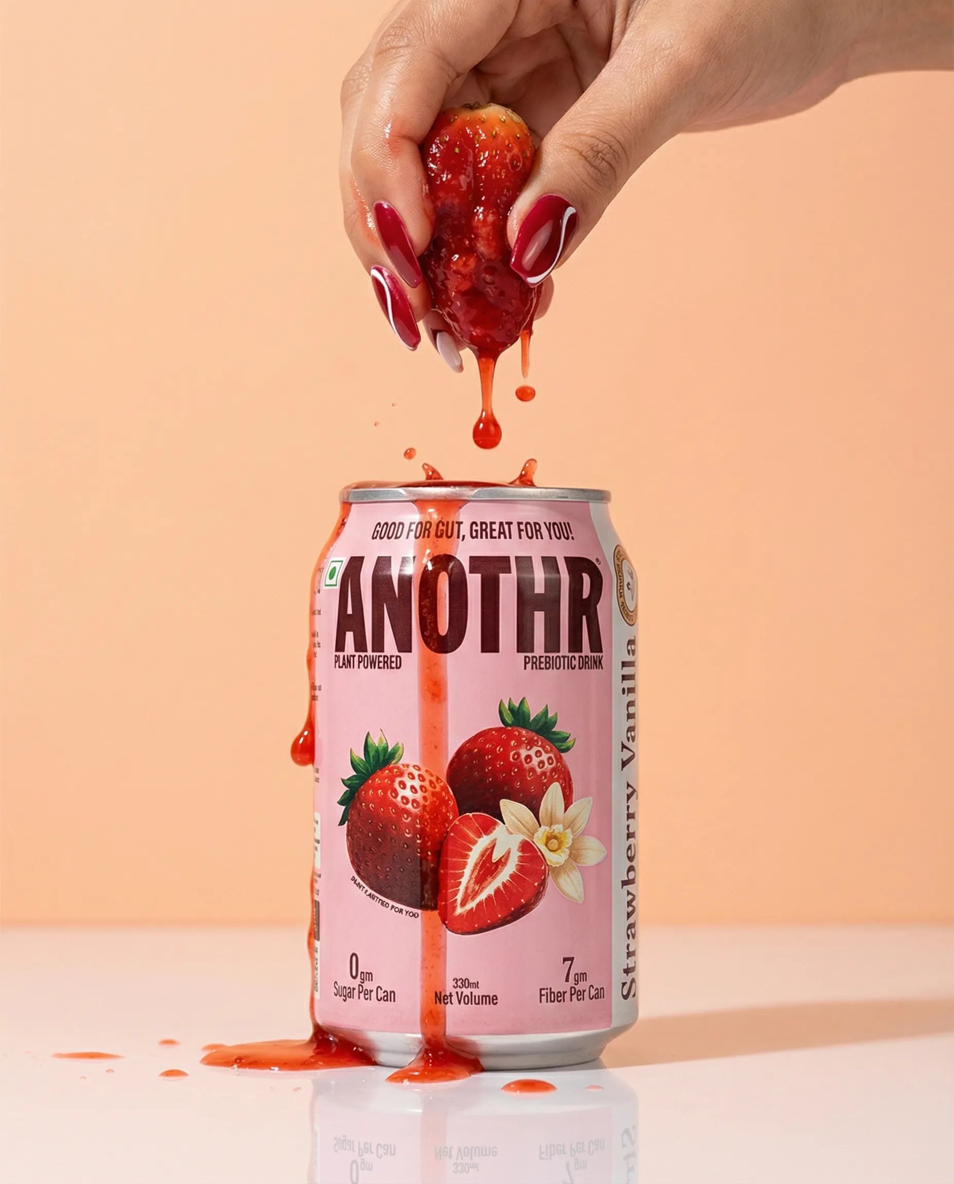 ANOTHR Strawberry Vanilla prebiotic cold drink